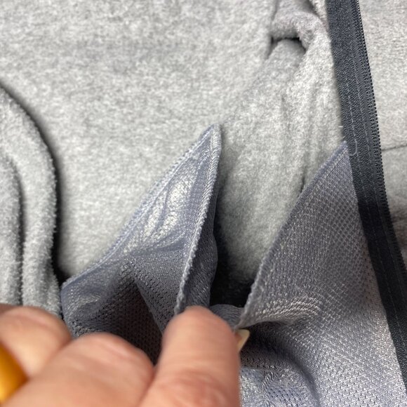 Starter Mens 2XL Grey Black Full-Zip Fleece Jacket With Pockets - Picture 9 of 10